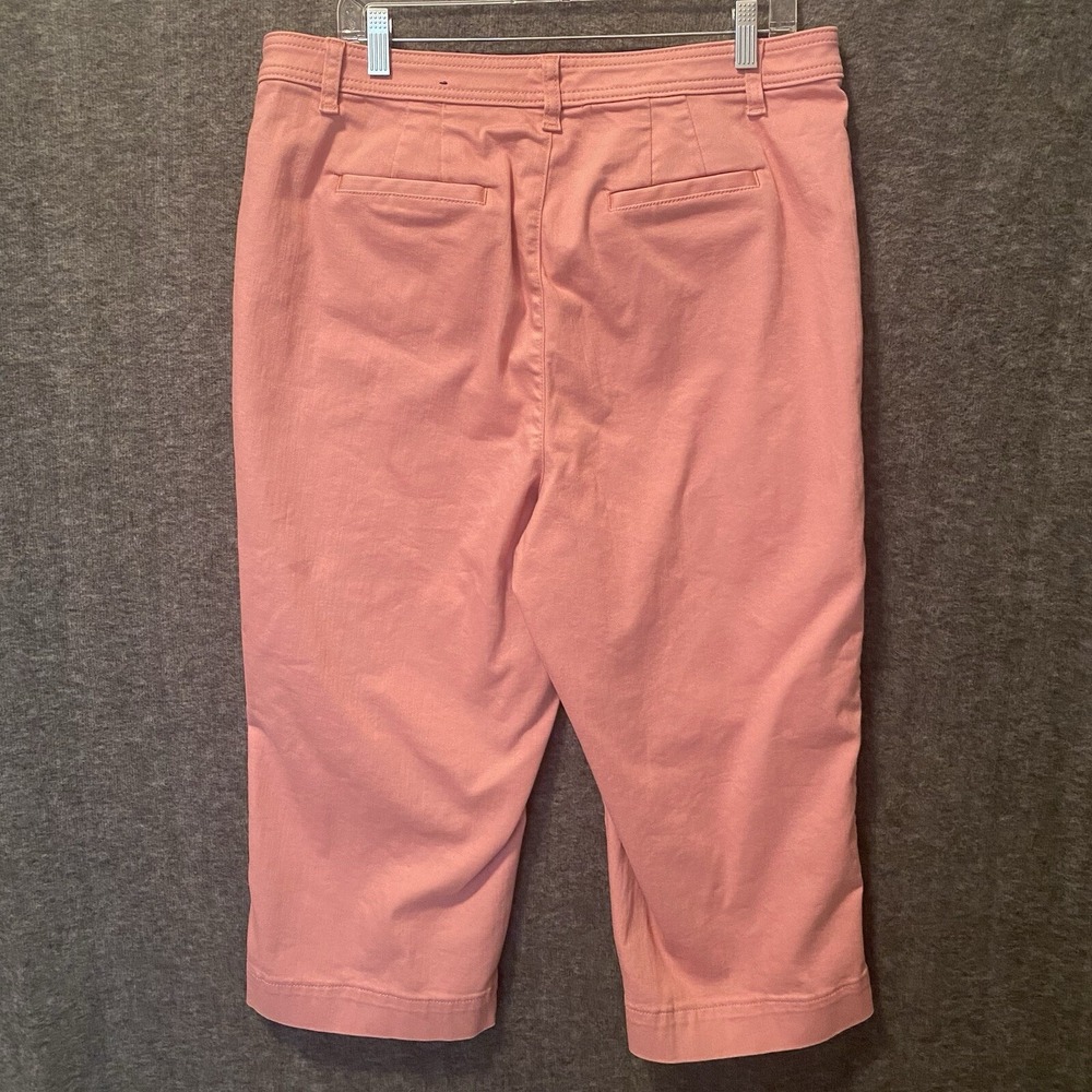 Talbots Jeans‎ Womens 16P Pink Flawless High Waist Wide Crop Pants Pockets 21" - Picture 5 of 10